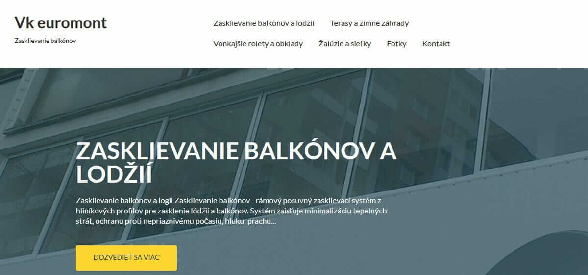 Zasklievanie balkónov